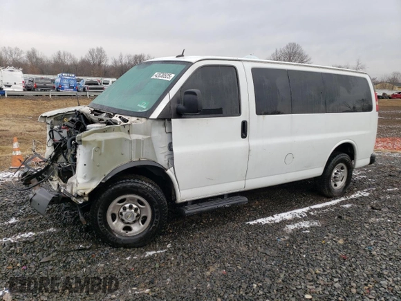 2012 Chevrolet Express Passenger LS with VIN 1GAWGPFG3C1151456, listed as a Copart auction lot 42630525 with 112,674 mi miles and Salvage title. Bid and sale history available at DreamBid. Image 1.
