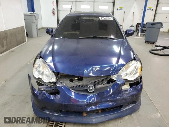2002 Acura RSX Manual with VIN JH4DC53862C039120, listed as a Copart auction lot 71610304 with 240,505 mi miles and Salvage title. Bid and sale history available at DreamBid. Image 5.