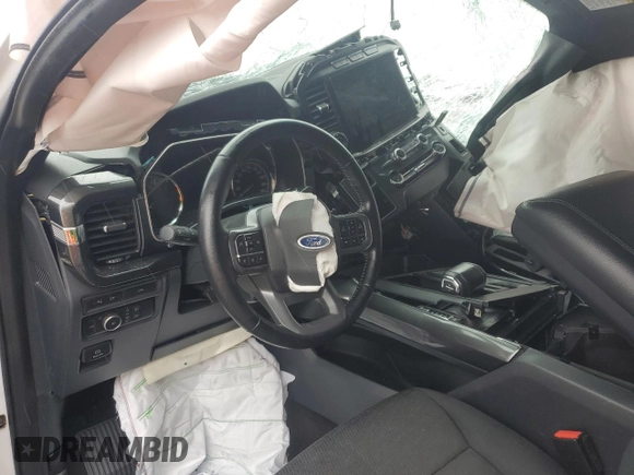 2021 Ford F-150 XL with VIN 1FTEW1EP1MFA64051, listed as a Copart auction lot 57483575 with Not provided miles and Non repairable. Bid and sale history available at DreamBid. Image 8.