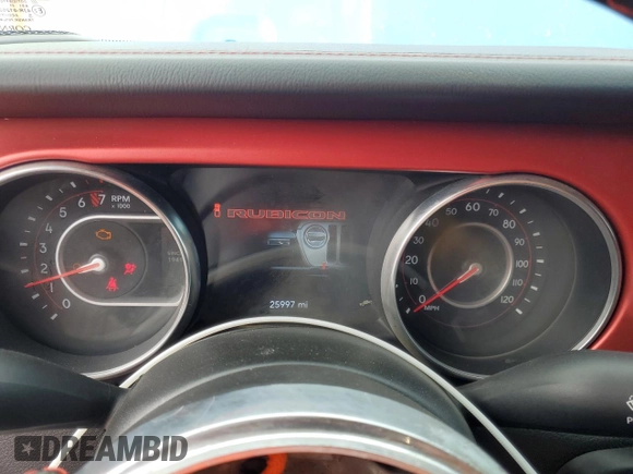 2022 Jeep Gladiator Rubicon with VIN 1C6JJTBG4NL111323, listed as a Copart auction lot 58772405 with 25,997 mi miles and Salvage title. Bid and sale history available at DreamBid. Image 9.