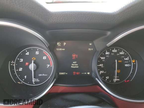 2019 Alfa Romeo Stelvio z VIN ZASPAJAN3K7C72152, wystawiony jako Copart lot #49764735 z przebiegiem 53 857 mil mil oraz Szkody całkowita. Historia ofert i sprzedaży dostępna na DreamBid. Obrazek 9.