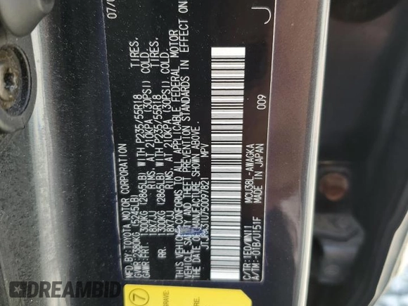2005 Lexus RX with VIN JTJHA31U750097821, listed as a Copart auction lot 55444945 with 157,741 mi miles and Clean Title. Bid and sale history available at DreamBid. Image 13.