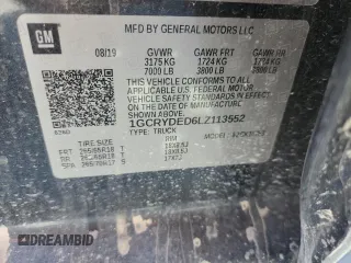 2020 Chevrolet Silverado 1500 LT with VIN 1GCRYDED6LZ113552, listed as a Copart auction lot 48666605 with 77,651 mi miles and Salvage Title. Bid and sale history available at carsss.com. Image 12.