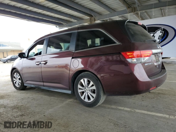 2014 Honda Odyssey EX-L with VIN 5FNRL5H66EB062435, listed as a Copart auction lot 53743445 with 103,849 mi miles and Salvage Title. Bid and sale history available at DreamBid. Image 2.