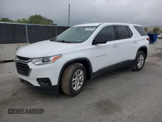 2020 Chevrolet Traverse LS z VIN 1GNERFKW3LJ115214, wystawiony jako Copart lot #48561695 z przebiegiem 93 159 mil mil oraz Szkoda całkowita • Salvage title. Historia ofert i sprzedaży dostępna na DreamBid. Obrazek 1.