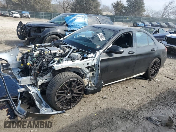 2020 Mercedes-Benz C 63 AMG with VIN 55SWF8GBXLU330652, listed as a Copart auction lot 43168595 with Not provided miles and Salvage title. Bid and sale history available at DreamBid. Image 1.