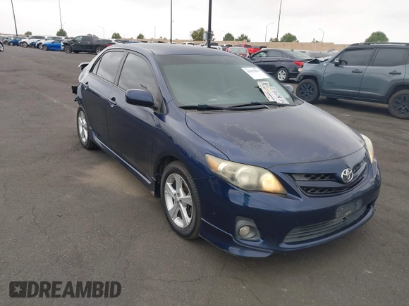 2013 Toyota Corolla L with VIN 5YFBU4EE1DP095964, listed as a IAAI auction lot 42055025 with 166,826 mi miles. Bid and sale history available at carsss.com. Image 1.