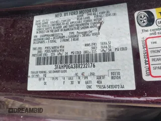 2011 Ford Fusion S с VIN 3FAHP0GA3BR232176, выставлен на аукционе IAAI как лот 42269730 с пробегом 192 892 миль миль и . История ставок и продаж доступна на DreamBid. Изображение 9.