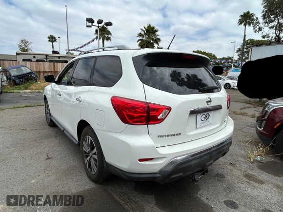 2017 Nissan Pathfinder SL with VIN 5N1DR2MM7HC908242, listed as a Copart auction lot 60121835 with 48,171 mi miles and Clean title. Bid and sale history available at DreamBid. Image 3.