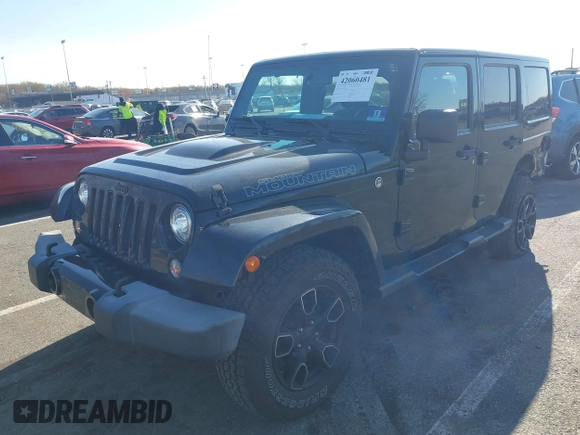 2017 Jeep Wrangler Unlimited Sahara with VIN 1C4BJWEG6HL625415, listed as a IAAI auction lot 42060481 with 56,107 mi miles and . Bid and sale history available at DreamBid. Image 2.