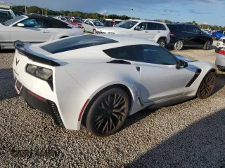 2017 Chevrolet Corvette Z06 2LZ with VIN 1G1YS2D68H5604880, listed as a Copart auction lot 74117834 with 0 mi miles and Salvage Title. Bid and sale history available at carsss.com. Image 3.