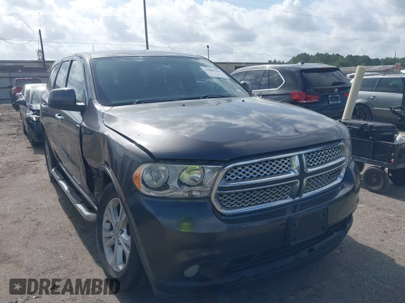 2013 Dodge Durango SXT with VIN 1C4RDHAG4DC686389, listed as a IAAI auction lot 42440260 with 166,952 mi miles and . Bid and sale history available at DreamBid. Image 1.
