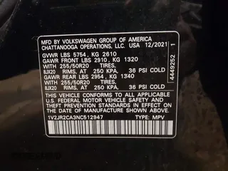 2022 Volkswagen Atlas SE with VIN 1V2JR2CA3NC512947, listed as a IAAI auction lot 41721006 with 32,853 mi miles and . Bid and sale history available at DreamBid. Image 9.