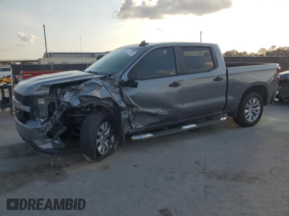 2020 Chevrolet Silverado 1500 Custom with VIN 1GCPWBEF6LZ258934, listed as a Copart auction lot 43750035 with 93,102 mi miles and Non Repairable. Bid and sale history available at carsss.com. Image 1.