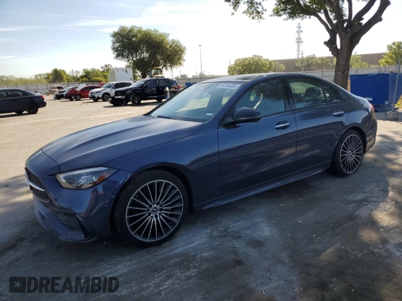 2024 Mercedes-Benz C 300 with VIN W1KAF4GB6RR172565, listed as a Copart auction lot 49794055 with 31,308 mi miles and Salvage Title. Bid and sale history available at carsss.com. Image 1.