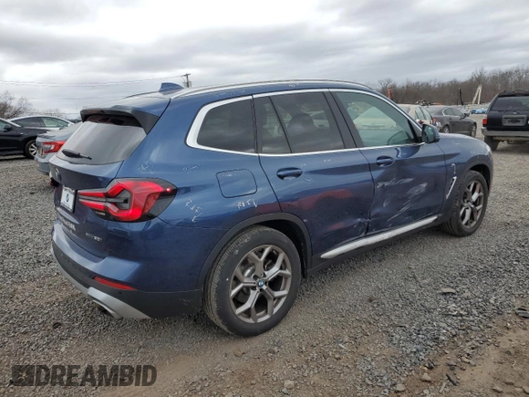 2024 BMW X3 xDrive30i with VIN 5UX53DP01R9V84314, listed as a Copart auction lot 47014205 with 8,645 mi miles and Salvage Title. Bid and sale history available at carsss.com. Image 3.