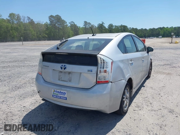 2010 Toyota Prius II with VIN JTDKN3DU7A0094498, listed as a IAAI auction lot 42071986 with 277,660 mi miles. Bid and sale history available at carsss.com. Image 4.