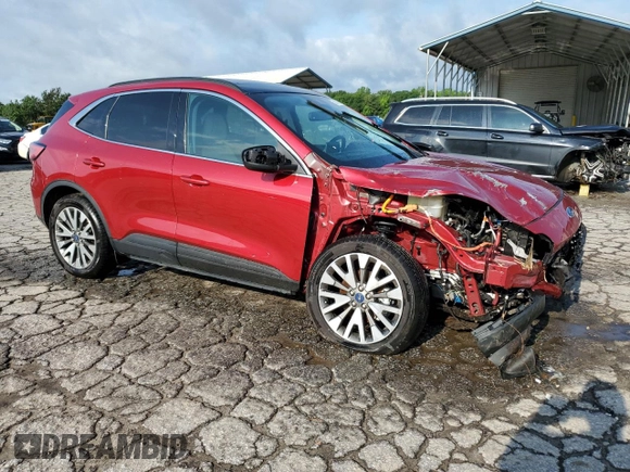 2021 Ford Escape Titanium Hybrid with VIN 1FMCU0DZ7MUB20799, listed as a Copart auction lot 58835735 with 37,767 mi miles and Salvage title. Bid and sale history available at DreamBid. Image 4.