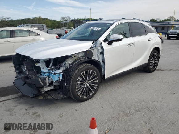 2024 Lexus RX 350 z VIN 2T2BAMBA0RC039771, wystawiony jako Copart lot #53537975 z przebiegiem 6 421 mil mil oraz Szkoda całkowita • Salvage title. Historia ofert i sprzedaży dostępna na DreamBid. Obrazek 1.