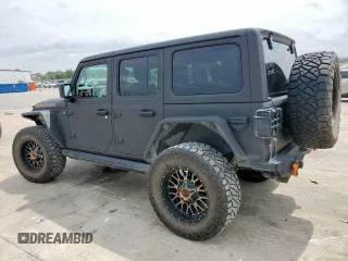 2021 Jeep Wrangler Unlimited Rubicon with VIN 1C4HJXFG5MW542260, listed as a Copart auction lot 59476655 with 19,870 mi miles and Salvage title. Bid and sale history available at DreamBid. Image 2.