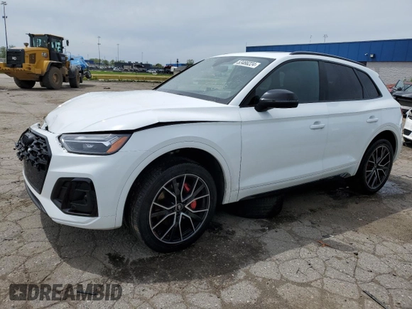 2023 Audi SQ5 Premium Plus with VIN WA1B4AFY1P2059485, listed as a Copart auction lot 53466224 with 16,465 mi miles and Salvage Title. Bid and sale history available at DreamBid. Image 1.