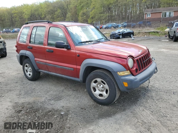 2007 Jeep Liberty Sport with VIN 1J8GL48K37W662433, listed as a Copart auction lot 52974075 with 203,744 mi miles and Salvage Title. Bid and sale history available at carsss.com. Image 4.