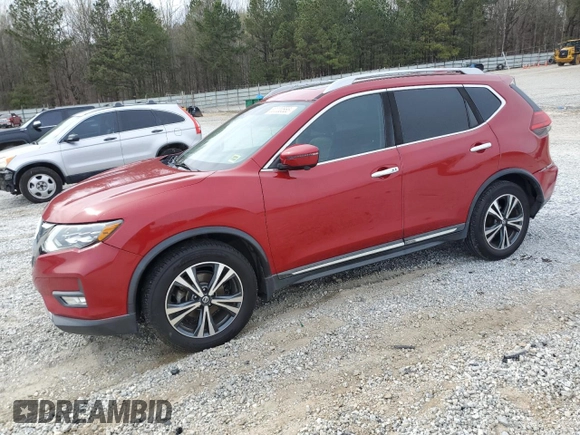 2017 Nissan Rogue SV with VIN 5N1AT2MT2HC747648, listed as a Copart auction lot 50000555 with 101,624 mi miles and Salvage Title. Bid and sale history available at carsss.com. Image 1.