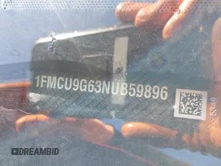 2022 Ford Escape SE с VIN 1FMCU9G63NUB59896, выставлен на аукционе IAAI как лот 41965157 с пробегом 15 902 миль миль и . История ставок и продаж доступна на DreamBid. Изображение 9.