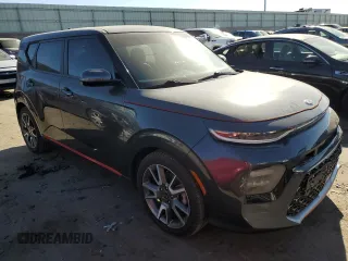 2021 Kia Soul Turbo with VIN KNDJ53AFXM7738279, listed as a Copart auction lot 77815624 with 23,793 mi miles and Salvage Title. Bid and sale history available at DreamBid. Image 4.