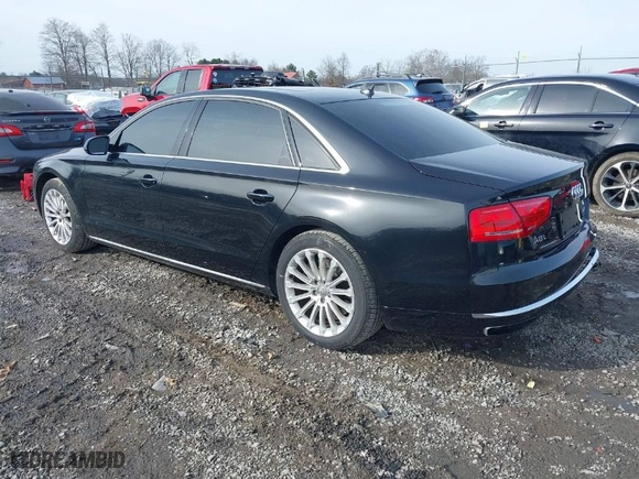 2013 Audi A8 L 4.0L with VIN WAUR2AFD1DN010950, listed as a IAAI auction lot 41029731 with 87,279 mi miles. Bid and sale history available at carsss.com. Image 3.