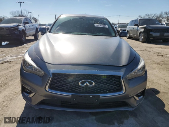 2019 Infiniti Q50 Luxe with VIN JN1EV7AR4KM591722, listed as a Copart auction lot 46364075 with 78,760 mi miles and Salvage Title. Bid and sale history available at carsss.com. Image 5.