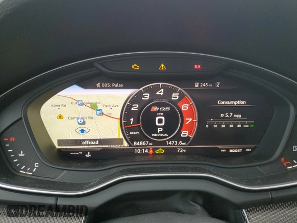 2018 Audi SQ5 Premium Plus with VIN WA1A4AFY6J2199079, listed as a Copart auction lot 65647133 with 84,867 mi miles. Bid and sale history available at carsss.com. Image 9.