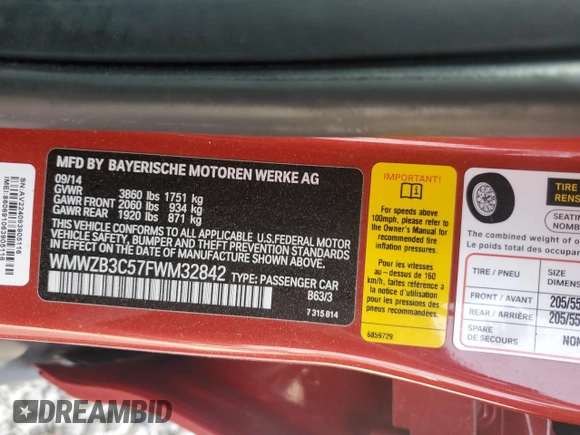 2015 MINI Countryman with VIN WMWZB3C57FWM32842, listed as a Copart auction lot 60295365 with 105,438 mi miles and Clean title. Bid and sale history available at DreamBid. Image 12.