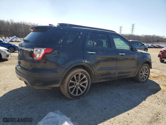 2017 Ford Explorer Limited with VIN 1FM5K8F81HGC23884, listed as a Copart auction lot 48480465 with 125,627 mi miles and Salvage Title. Bid and sale history available at carsss.com. Image 3.