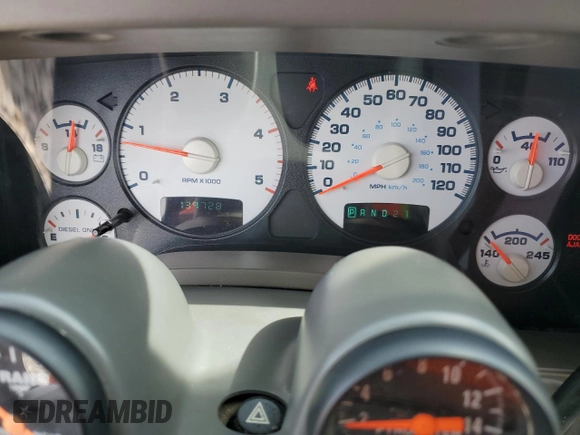 2005 Dodge 2500 SLT with VIN 3D7KS28C25G714542, listed as a Copart auction lot 52903555 with 139,728 mi miles and Salvage Title. Bid and sale history available at DreamBid. Image 9.