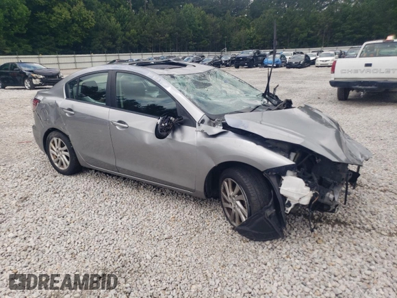 2012 Mazda 3 i Touring with VIN JM1BL1V73C1700184, listed as a Copart auction lot 61347565 with Not provided miles and Salvage title. Bid and sale history available at DreamBid. Image 4.