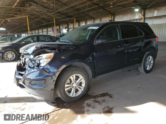 2016 Chevrolet Equinox LS with VIN 2GNALBEK9G6335946, listed as a Copart auction lot 46727795 with 97,460 mi miles and Salvage Title. Bid and sale history available at carsss.com. Image 1.