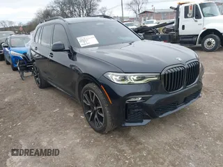 2022 BMW X7 xDrive40i with VIN 5UXCW2C08N9L13169, listed as a IAAI auction lot 41726947 with 59,752 mi miles. Bid and sale history available at carsss.com. Image 1.