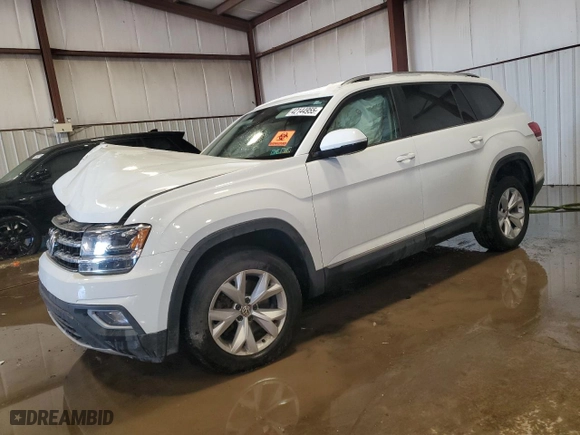 2018 Volkswagen Atlas 3.6L V6 SEL with VIN 1V2MR2CA4JC508199, listed as a Copart auction lot 42144955 with 0 mi miles and Salvage Title. Bid and sale history available at carsss.com. Image 1.