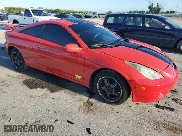 2001 Toyota Celica GT with VIN JTDDR32T910085275, listed as a Copart auction lot 69875644 with 239,495 mi miles and Salvage Title. Bid and sale history available at carsss.com. Image 4.