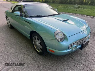 2002 Ford Thunderbird Hardtop Premium with VIN 1FAHP60A62Y113701, listed as a Copart auction lot 56255355 with 5,994 mi miles and Clean Title. Bid and sale history available at DreamBid. Image 1.