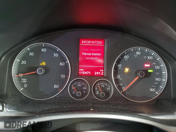 2007 Volkswagen Eos with VIN WVWCA71F67V019624, listed as a Copart auction lot 79905514 with 115,471 mi miles and Salvage Title. Bid and sale history available at DreamBid. Image 9.