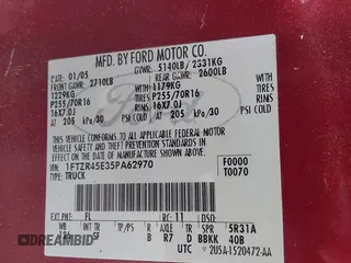 2005 Ford Ranger XLT z VIN 1FTZR45E35PA62970, wystawiony jako IAAI lot #42279050 z przebiegiem 128 233 mil mil oraz . Historia ofert i sprzedaży dostępna na DreamBid. Obrazek 9.