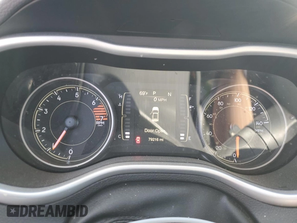 2018 Jeep Cherokee Latitude Plus with VIN 1C4PJLLBXJD553159, listed as a Copart auction lot 46189905 with 79,216 mi miles and Salvage Title. Bid and sale history available at carsss.com. Image 9.