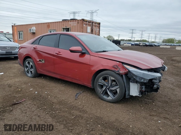 2023 Hyundai Elantra SEL with VIN KMHLS4AGXPU617964, listed as a Copart auction lot 55487845 with 32,060 mi miles and Salvage title. Bid and sale history available at DreamBid. Image 4.