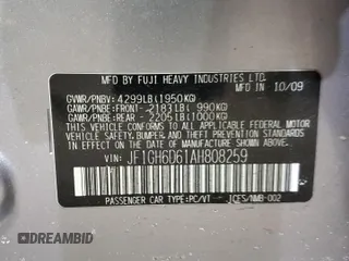 2010 Subaru Impreza Outback Special Sports с VIN JF1GH6D61AH808259, выставлен на аукционе Copart как лот 42739305 с пробегом 62 377 миль миль и Списание • Salvage title. История ставок и продаж доступна на DreamBid. Изображение 15.