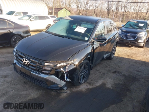 2025 Hyundai Tucson SEL with VIN 3KMJBCDE3SE003844, listed as a IAAI auction lot 41644926 with 4,984 mi miles. Bid and sale history available at carsss.com. Image 2.
