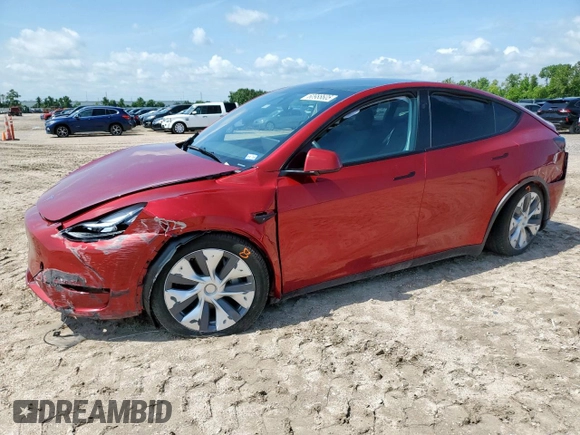 2024 Tesla Model Y Long Range with VIN 7SAYGDEE5RA235910, listed as a Copart auction lot 60988605 with 23,882 mi miles and Salvage title. Bid and sale history available at DreamBid. Image 1.