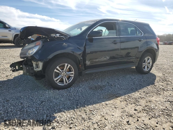 2017 Chevrolet Equinox LS with VIN 2GNALBEK7H1531480, listed as a Copart auction lot 49491395 with 0 mi miles and Salvage Title. Bid and sale history available at carsss.com. Image 1.