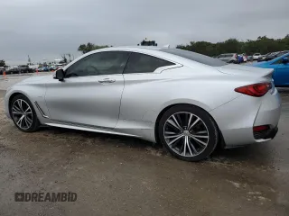 2017 Infiniti Q60 2.0t with VIN JN1CV7EL5HM321257, listed as a Copart auction lot 37677424 with 53,653 mi miles and Salvage Title. Bid and sale history available at DreamBid. Image 2.